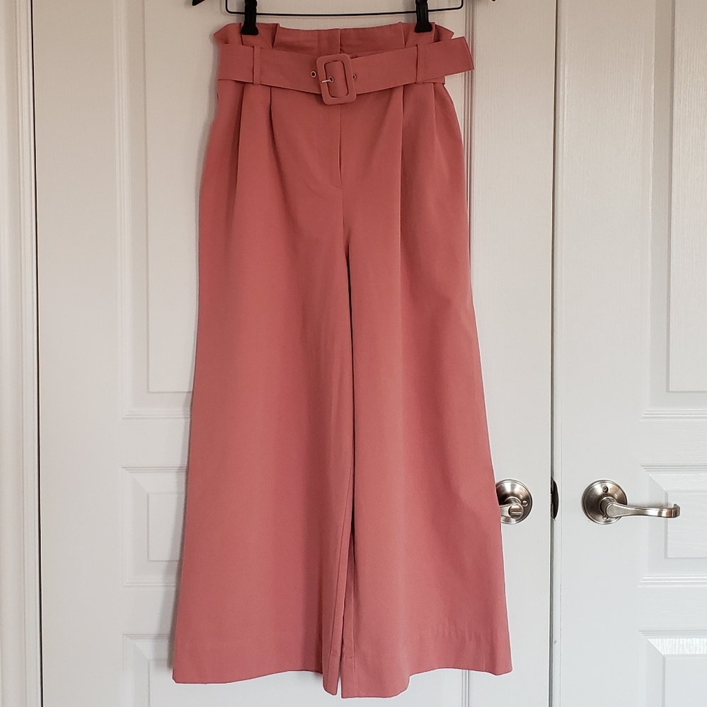 Zara Belted Cropped Pants